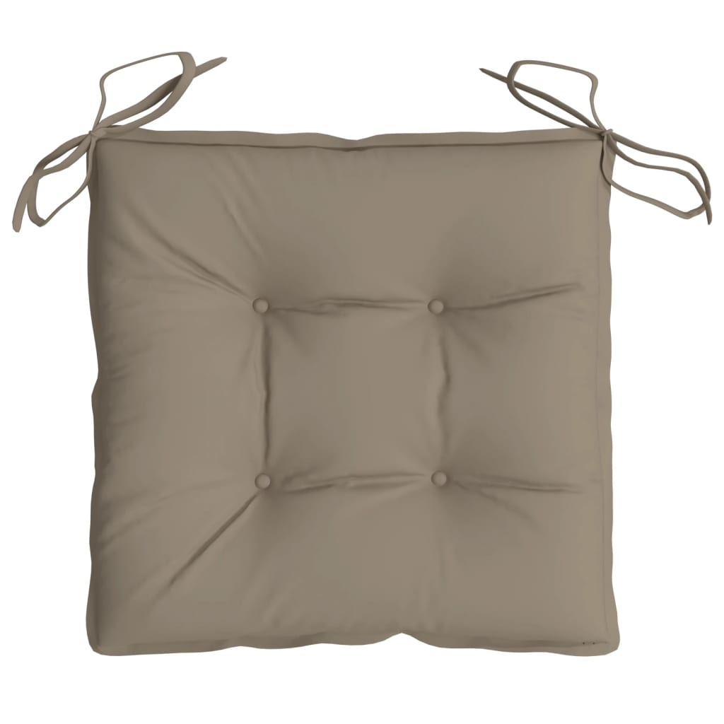 vidaXL Chair Cushions 2 pcs Taupe 15.7x15.7"x2.8" Fabric"
