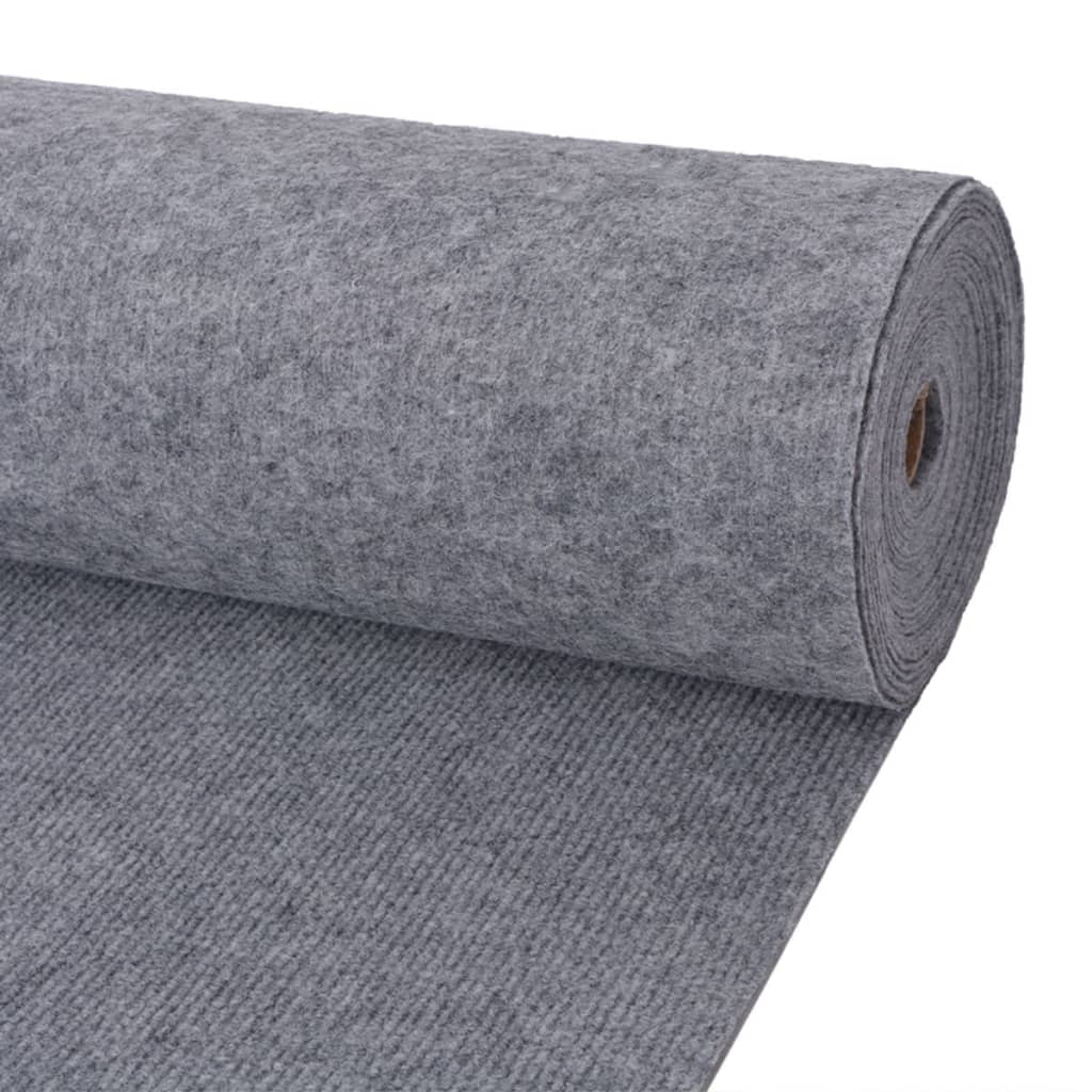 vidaXL Exhibition Carpet Rib 6.6'x32.8' Gray