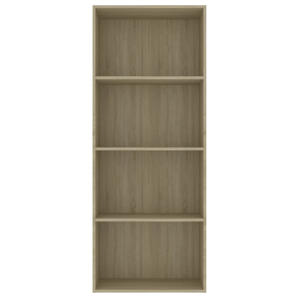 vidaXL 4-Tier Book Cabinet Sonoma Oak 23.6"x11.8"x59.6" Chipboard