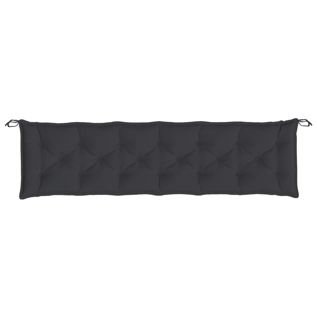vidaXL Garden Bench Cushion Black 78.7"x19.7"x2.8" Fabric