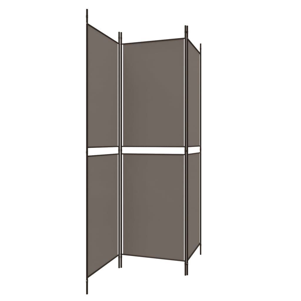 vidaXL 3-Panel Room Divider Anthracite 59.1"x70.9" Fabric