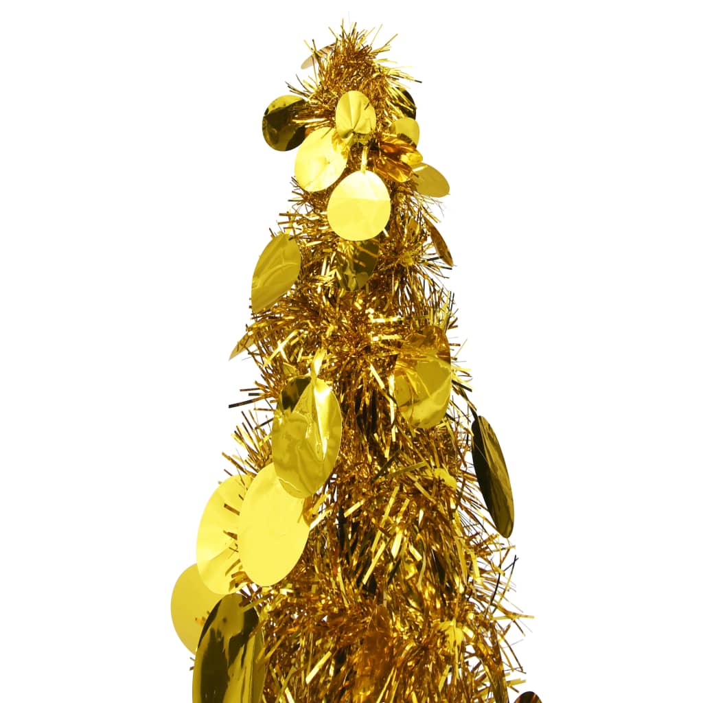 vidaXL Pop-up Artificial Christmas Tree Gold 5 ft PET