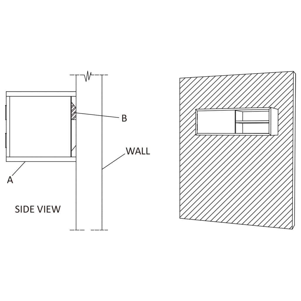 vidaXL Wall-mounted TV Stand 70.9"x11.8"x11.8" Solid Wood Teak