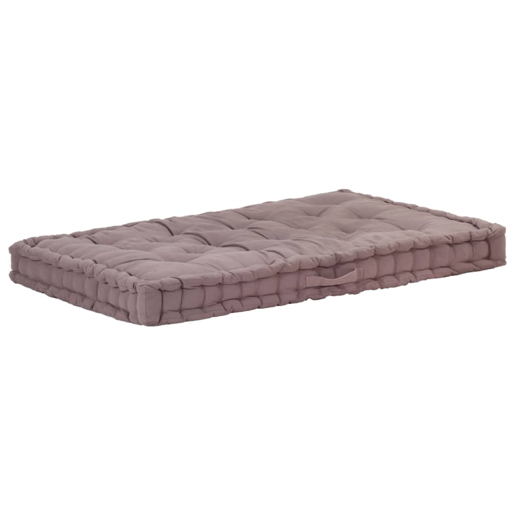 vidaXL Pallet Floor Cushion Cotton 47.2"x31.5"x3.9" Taupe