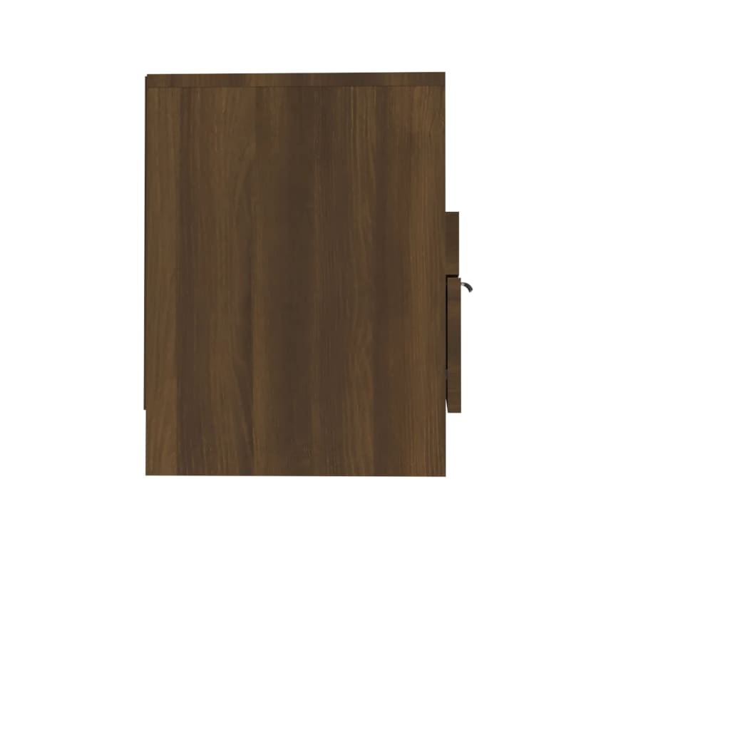 vidaXL TV Cabinet Brown Oak 59.1"x13.2"x17.7" Engineered Wood