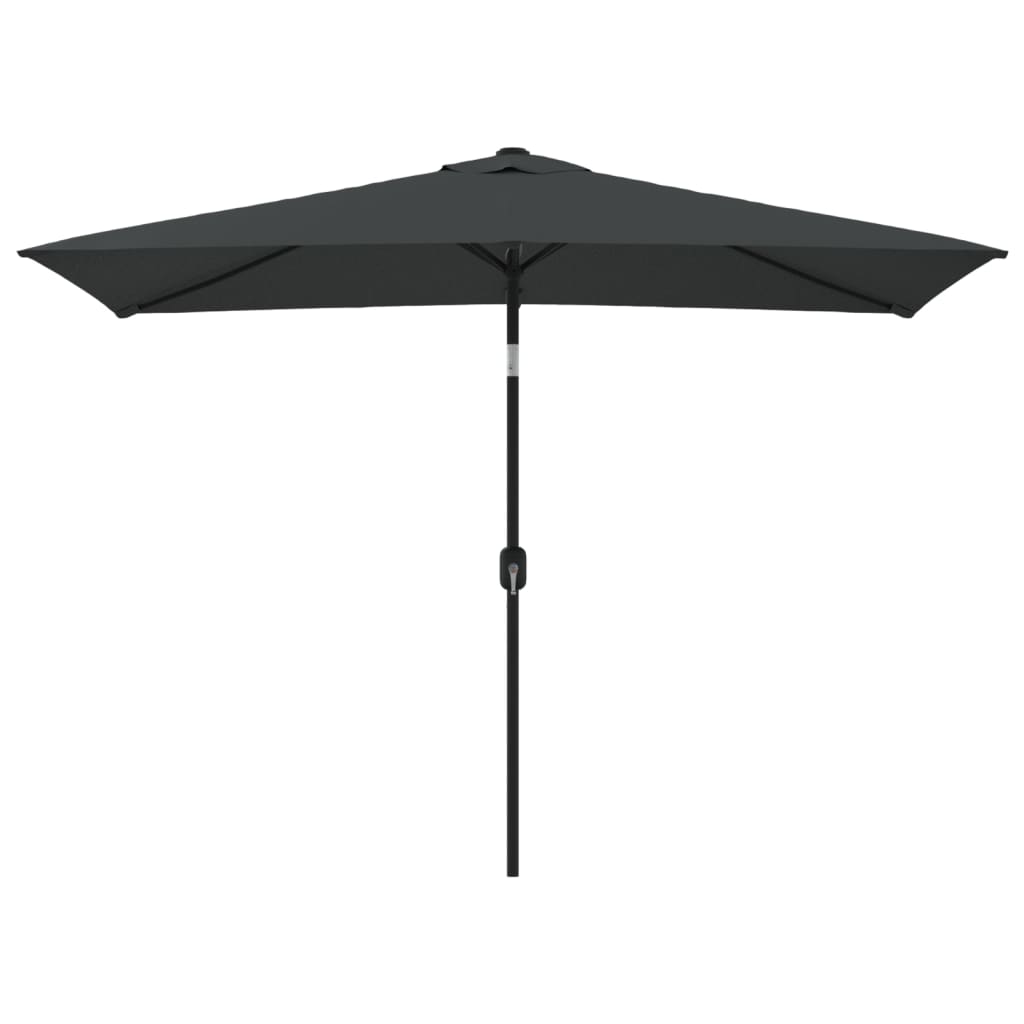 vidaXL Outdoor Parasol with Metal Pole 118"x78.7" Anthracite