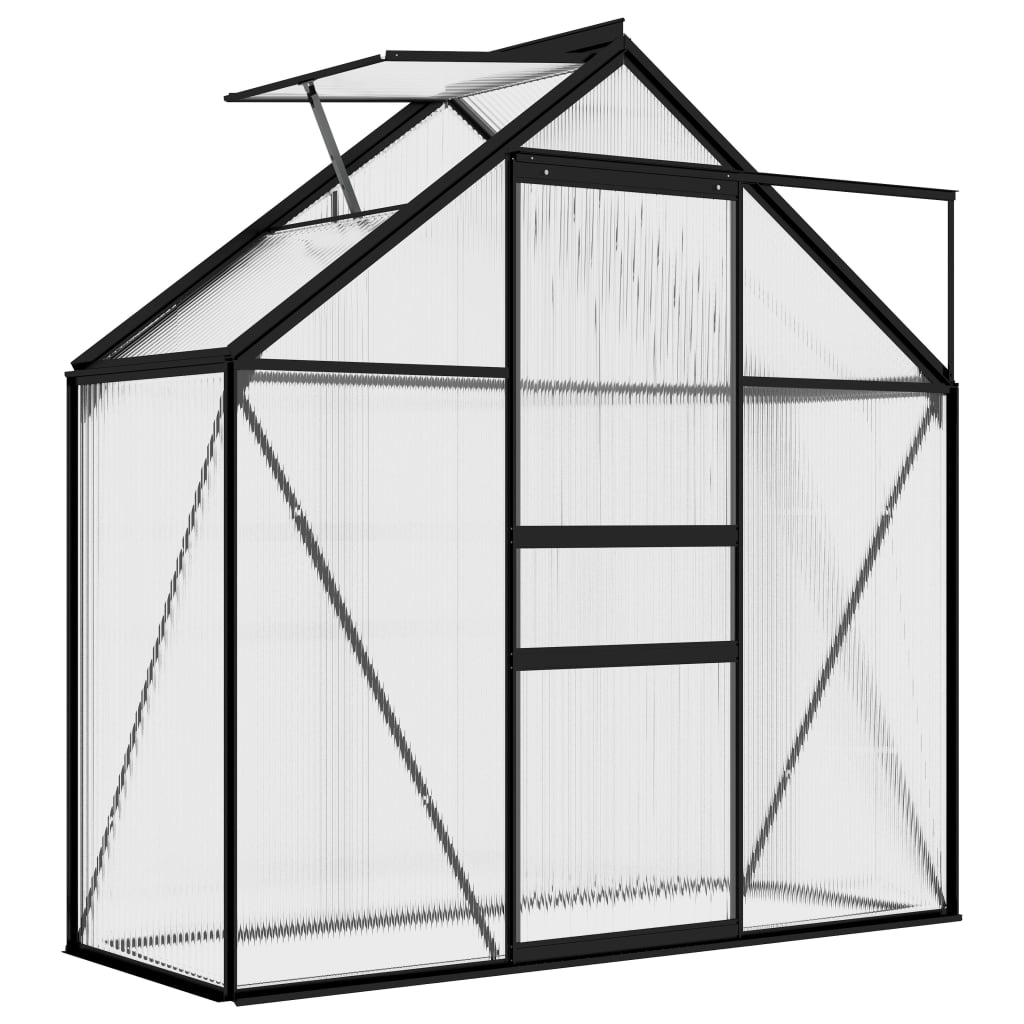 vidaXL Greenhouse Anthracite Aluminum 14.3 ft²