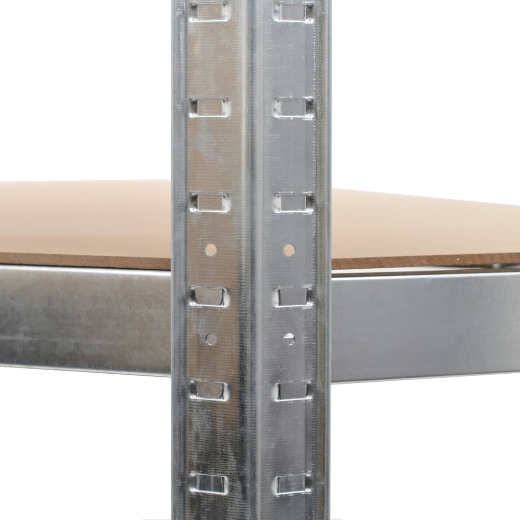 vidaXL 5-Layer Heavy-duty Shelf Silver Steel&Engineered Wood