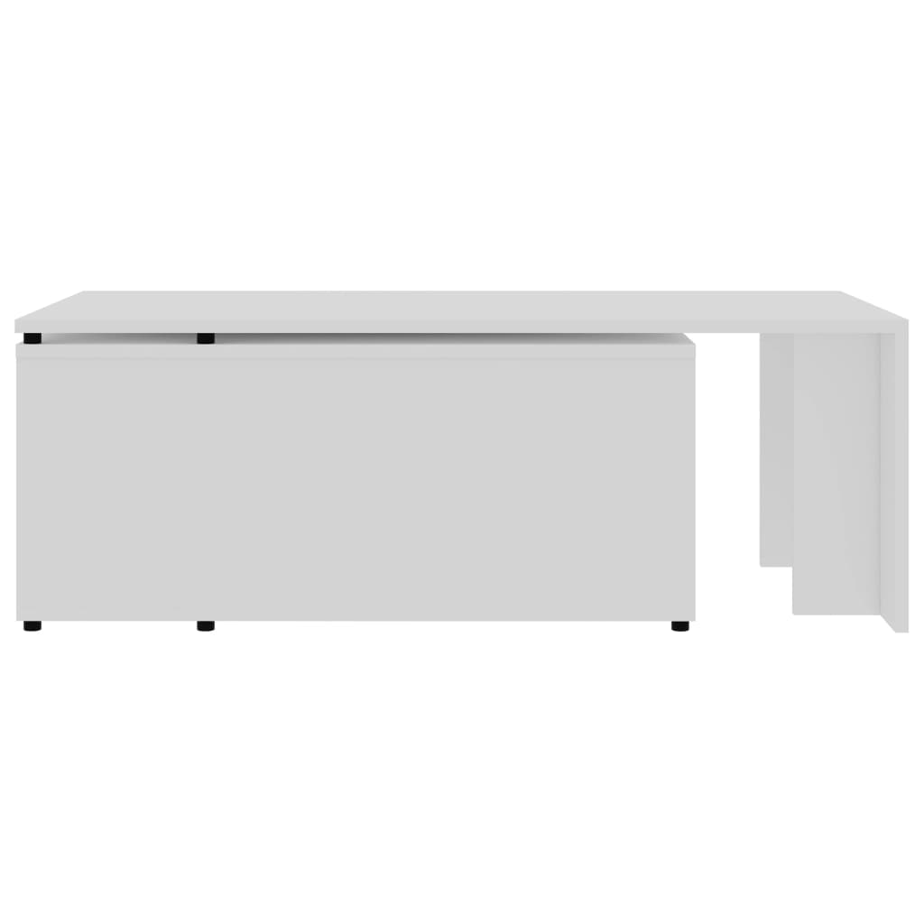 vidaXL Coffee Table White 59.1"x19.7"x13.8" Chipboard