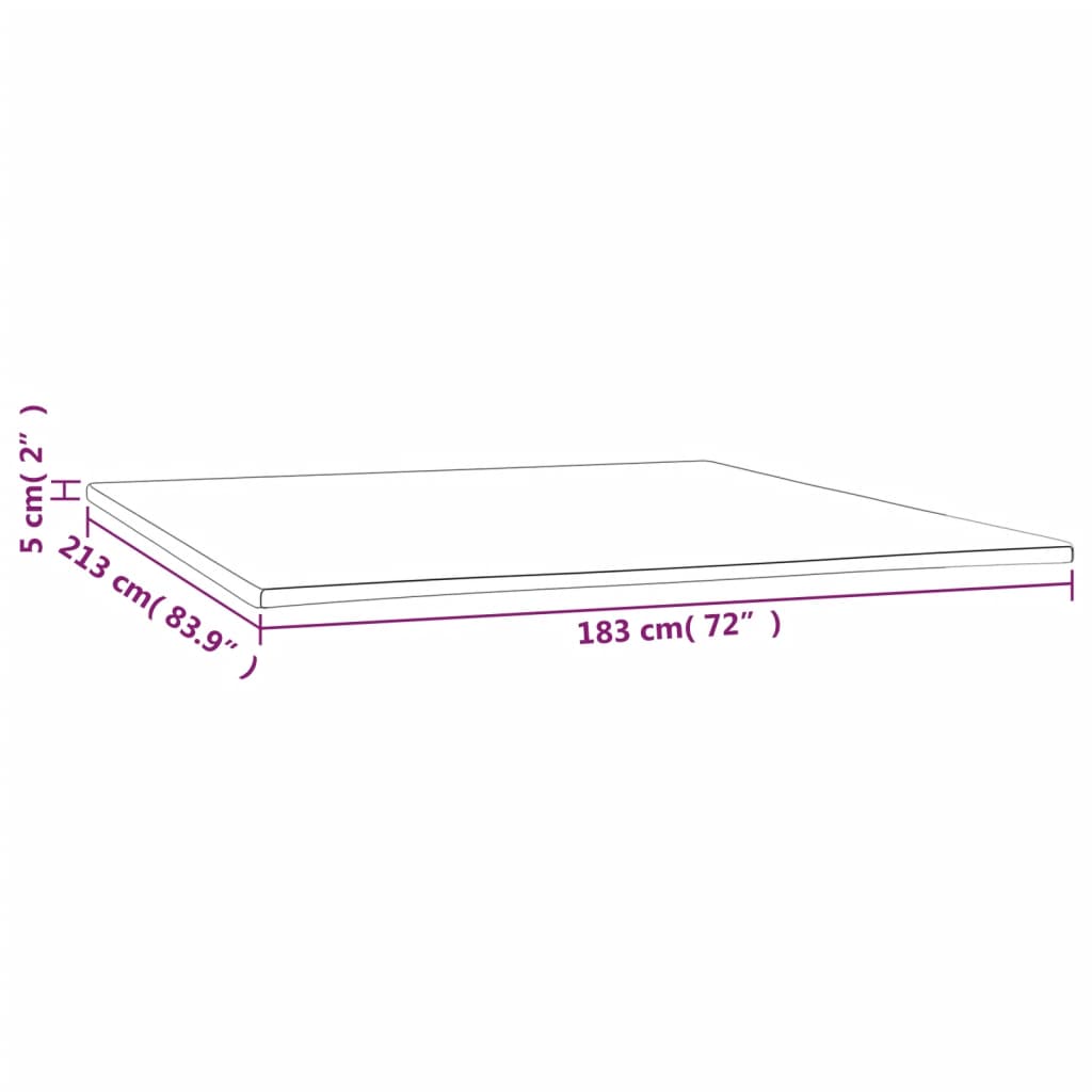 vidaXL Mattress Topper 72"x83.9"x2" California King