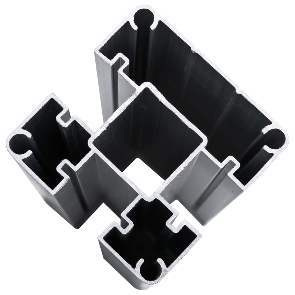 vidaXL Fence Panel Set WPC 275.2"x73.2" Black