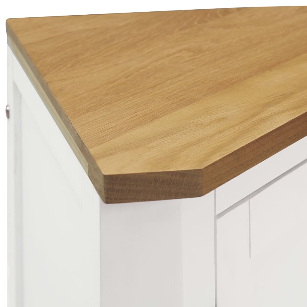 vidaXL Corner Cabinet 23.2"x14.2"x31.5" Solid Oak Wood