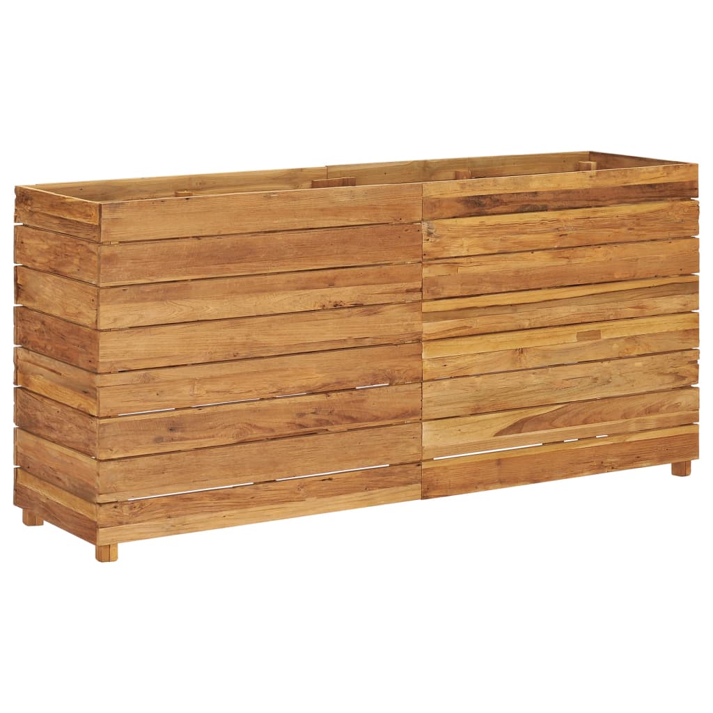 vidaXL Raised Bed 59.1"x15.7"x28.3" Recycled Teak Wood and Steel