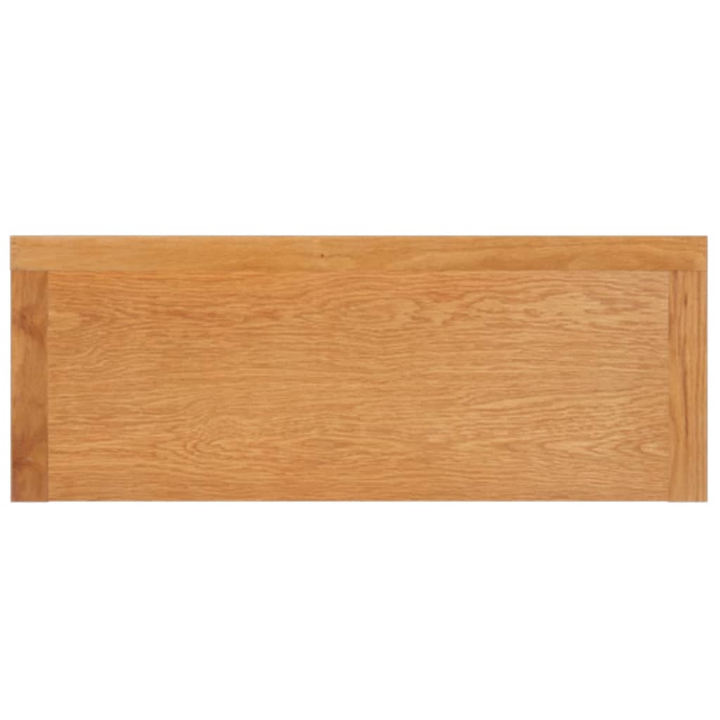 vidaXL Console Table 43.3"x13.7"x29.5" Solid Oak Wood