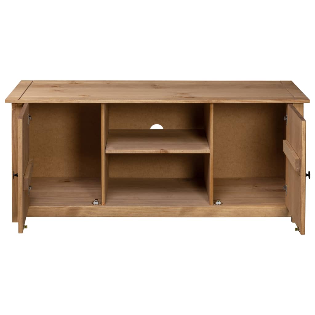 vidaXL TV Stand 47.2"x15.7"x19.7" Solid Pine Wood Panama Range