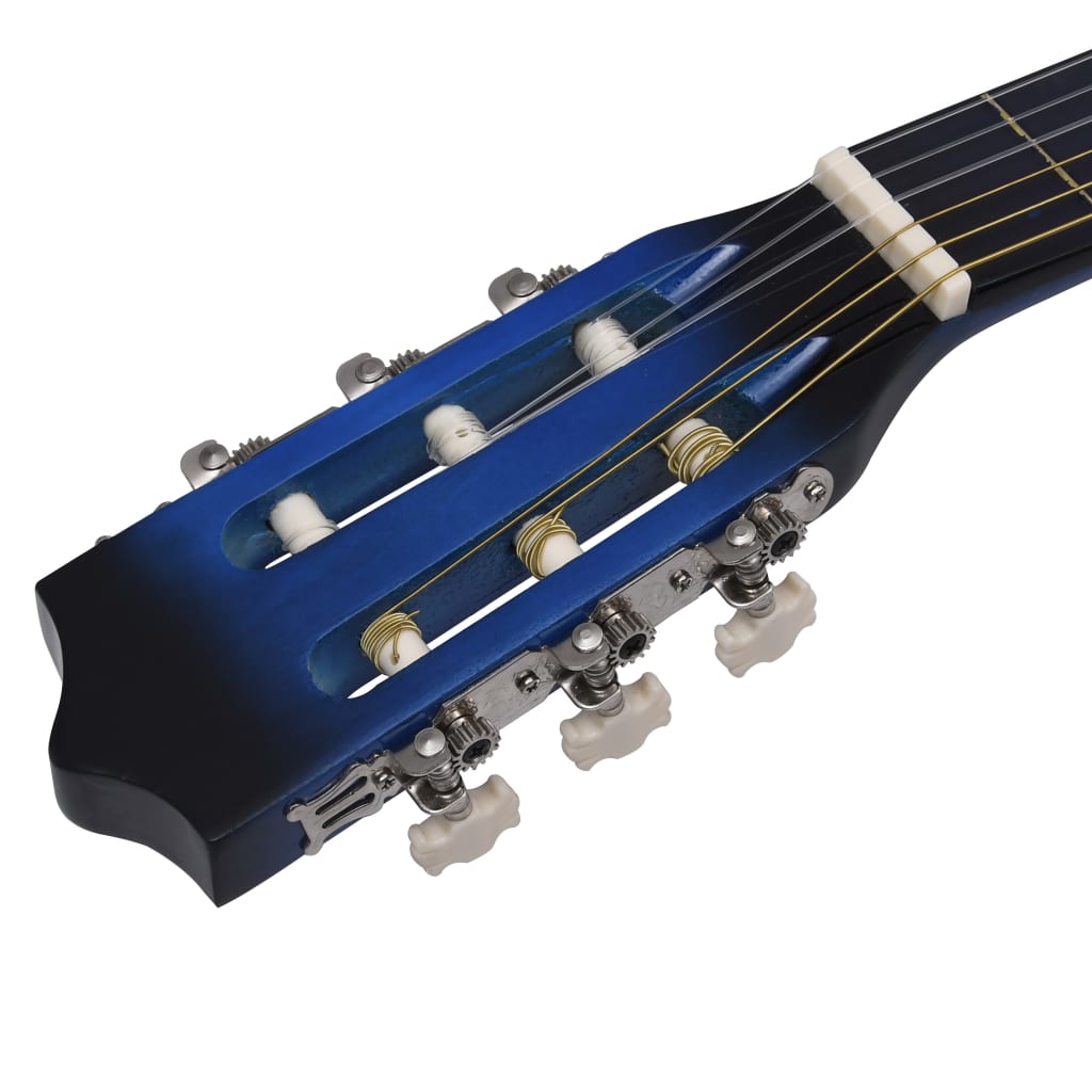 vidaXL Western Classical Cutaway Guitar with 6 Strings Blue Shaded 38"