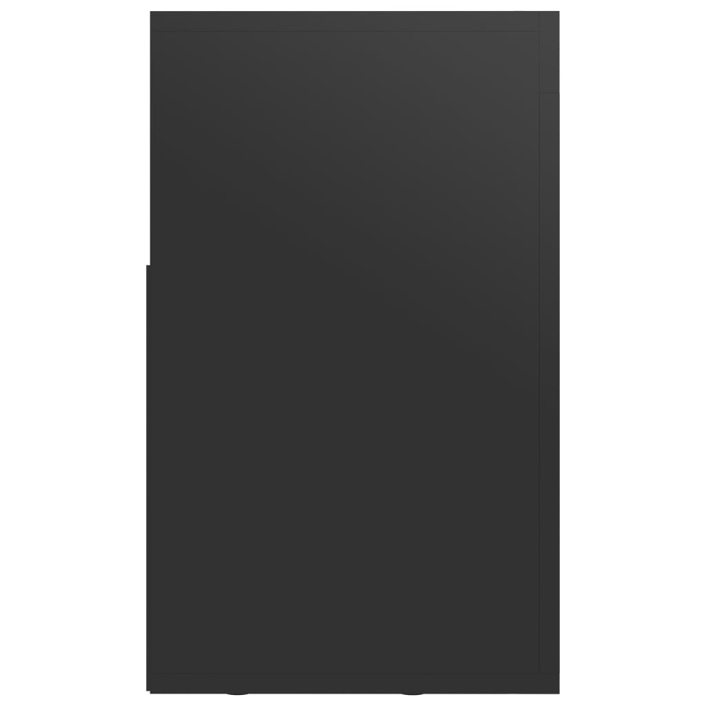 vidaXL TV Cabinet Black 47.2"x11.8"x19.7" Chipboard