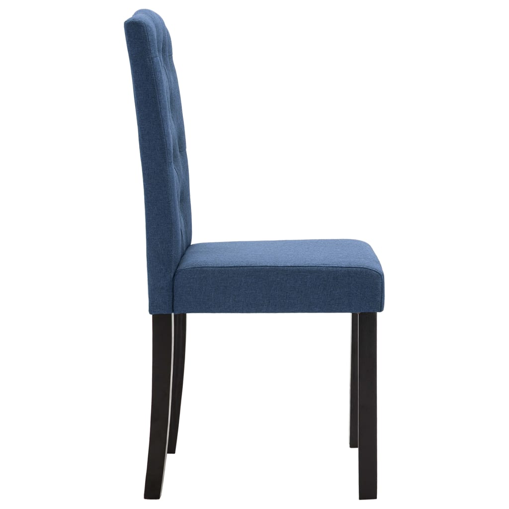 vidaXL Dining Chairs 2 pcs Blue Fabric