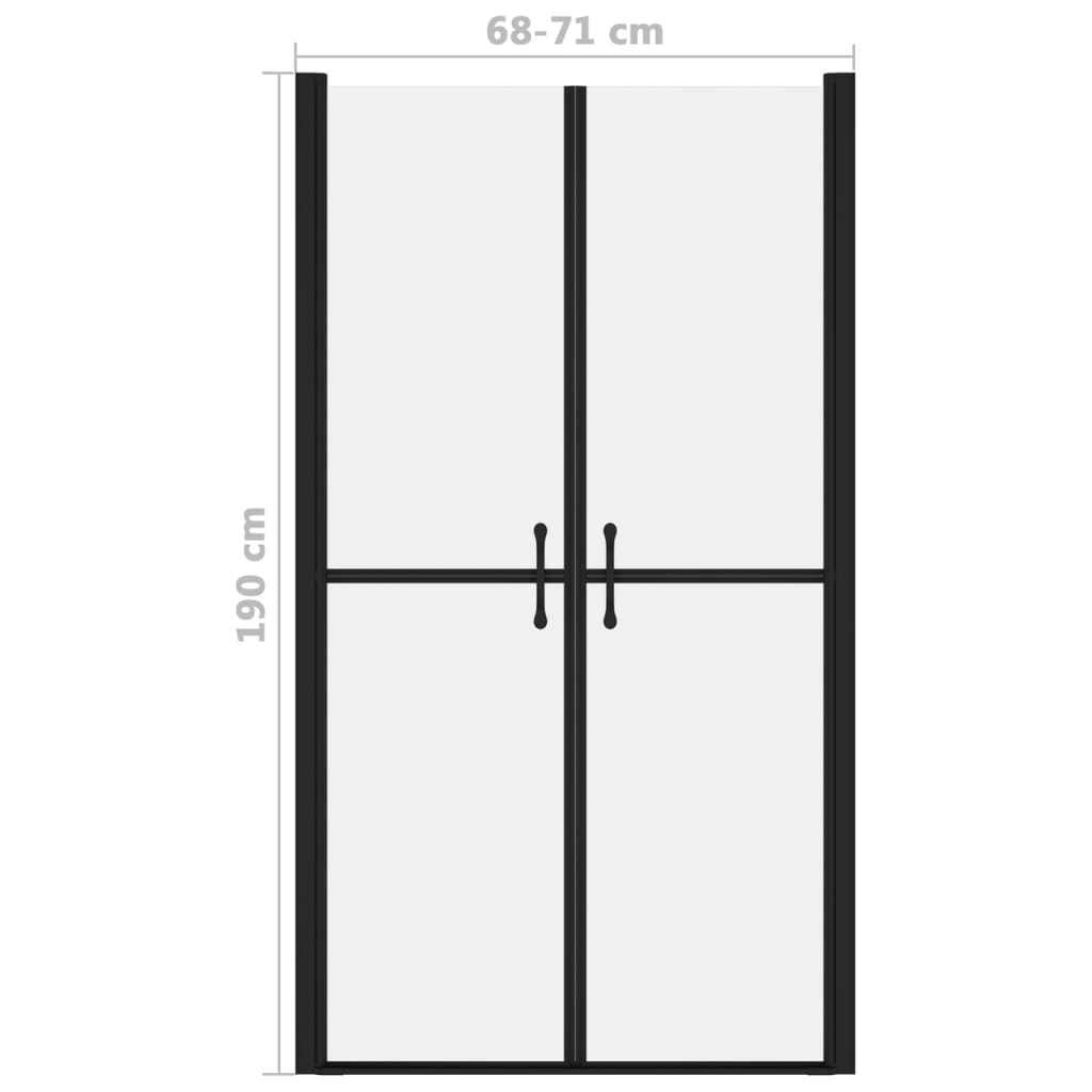 vidaXL Shower Door Frosted ESG (26.8"-28")x74.8"