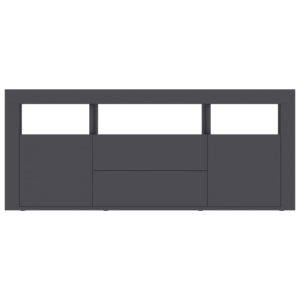 vidaXL TV Cabinet Gray 47.2"x11.8"x19.7" Chipboard