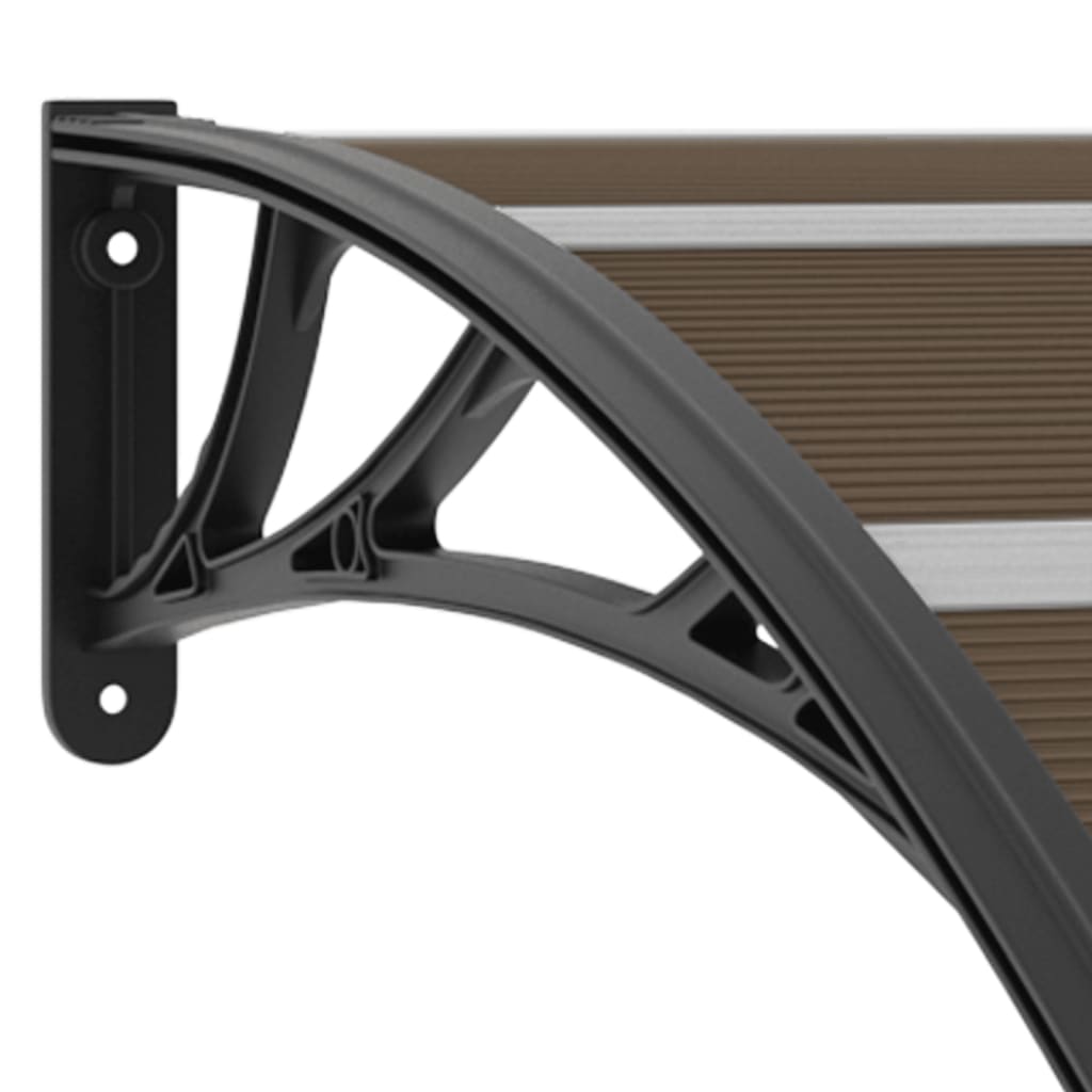 vidaXL Door Canopy Black 59"x39.4" PC