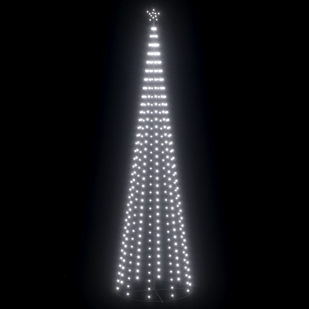 vidaXL Christmas Cone Tree Cold White 732 LEDs 5x16 ft