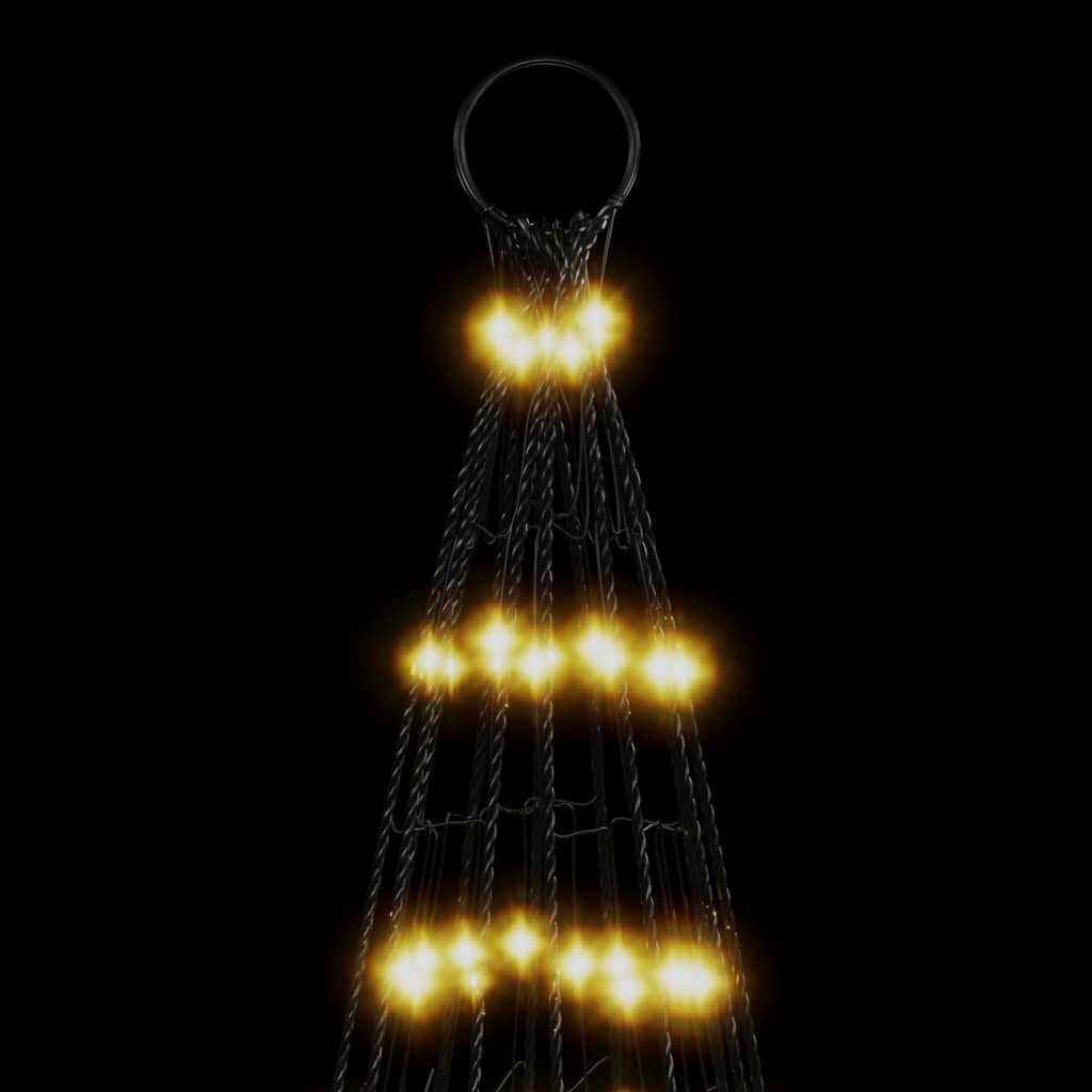vidaXL Christmas Tree Light on Flagpole 1534 LEDs Warm White 196.9"