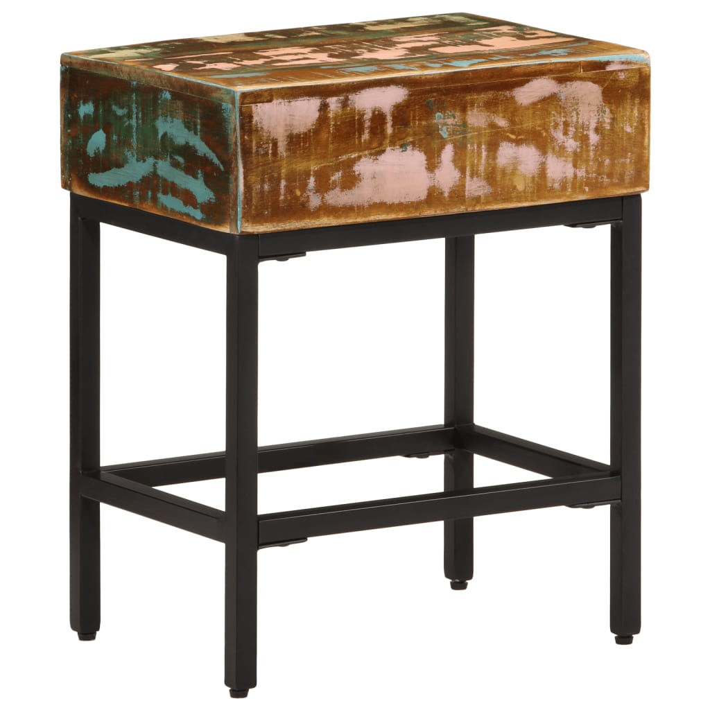 vidaXL Side Table 15.7"x11.8"x20.1" Solid Wood Reclaimed