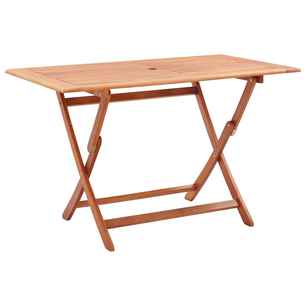 vidaXL Folding Patio Table 47.2"x27.6"x29.5" Solid Eucalyptus Wood