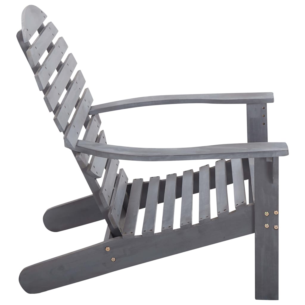 vidaXL Adirondack Chair Solid Acacia Wood Gray