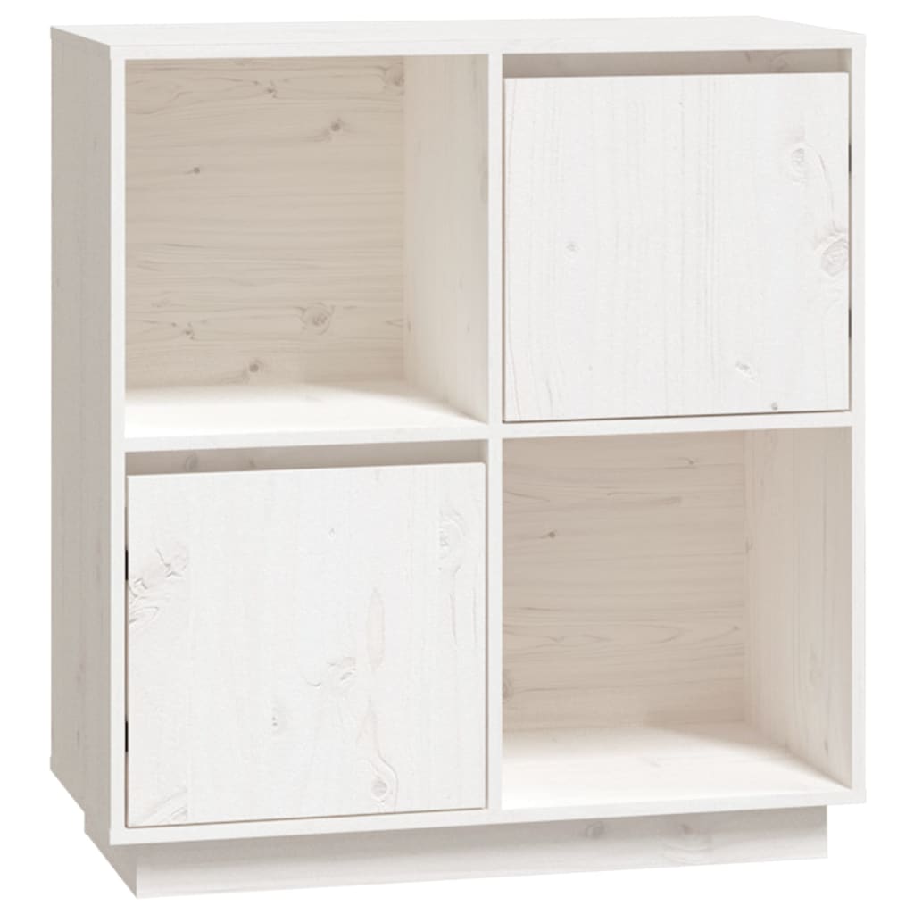 vidaXL Sideboard White 29.1"x13.8"x31.5" Solid Wood Pine