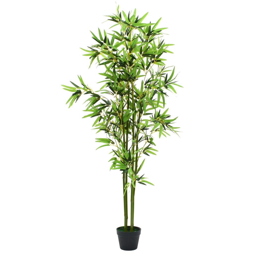 vidaXL Artificial Bamboo Plant with Pot 68.9" Green