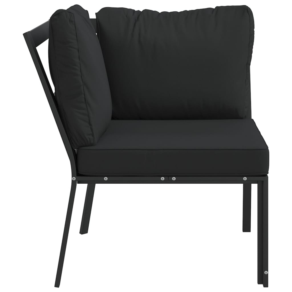 vidaXL Patio Chair with Gray Cushions 29.9"x29.9"x31.1" Steel