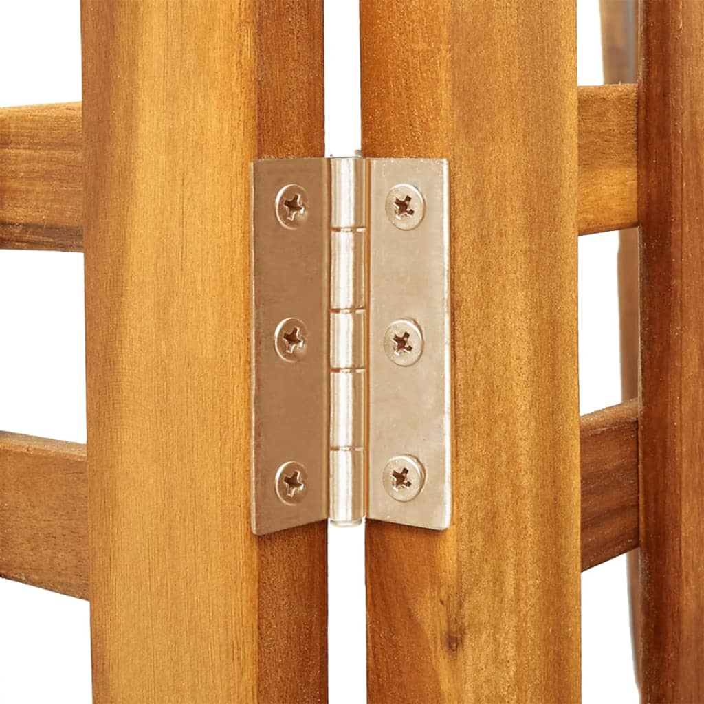 vidaXL 4-Panel Room Divider 63.8"x0.8"x45.3" Solid Wood Acacia