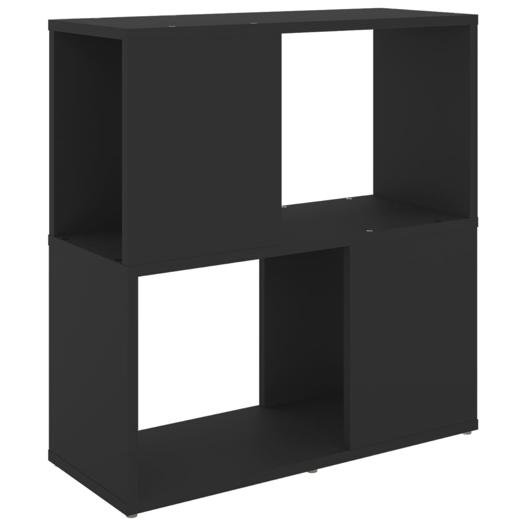 vidaXL Book Cabinet Black 23.6"x9.4"x24.8" Engineered Wood
