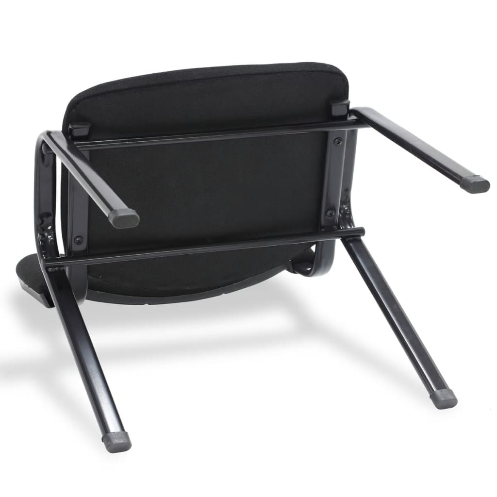 vidaXL Stack Office Chair 4 pcs Black