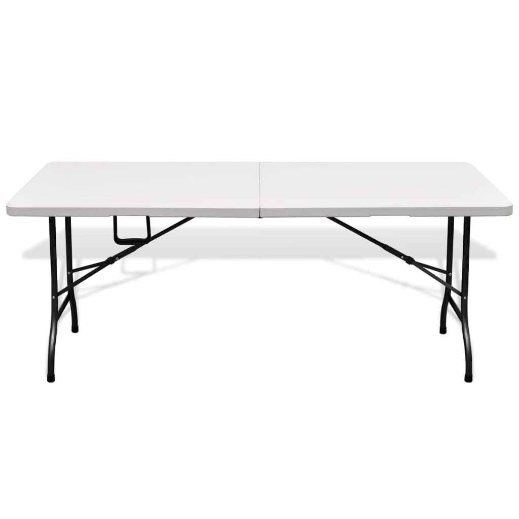 vidaXL Folding Patio Table White 70.9"x29.5"x29.1" HDPE
