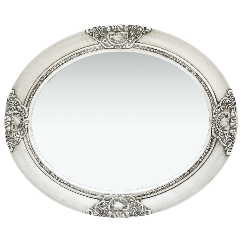 vidaXL Wall Mirror Baroque Style 19.7"x23.6" Silver