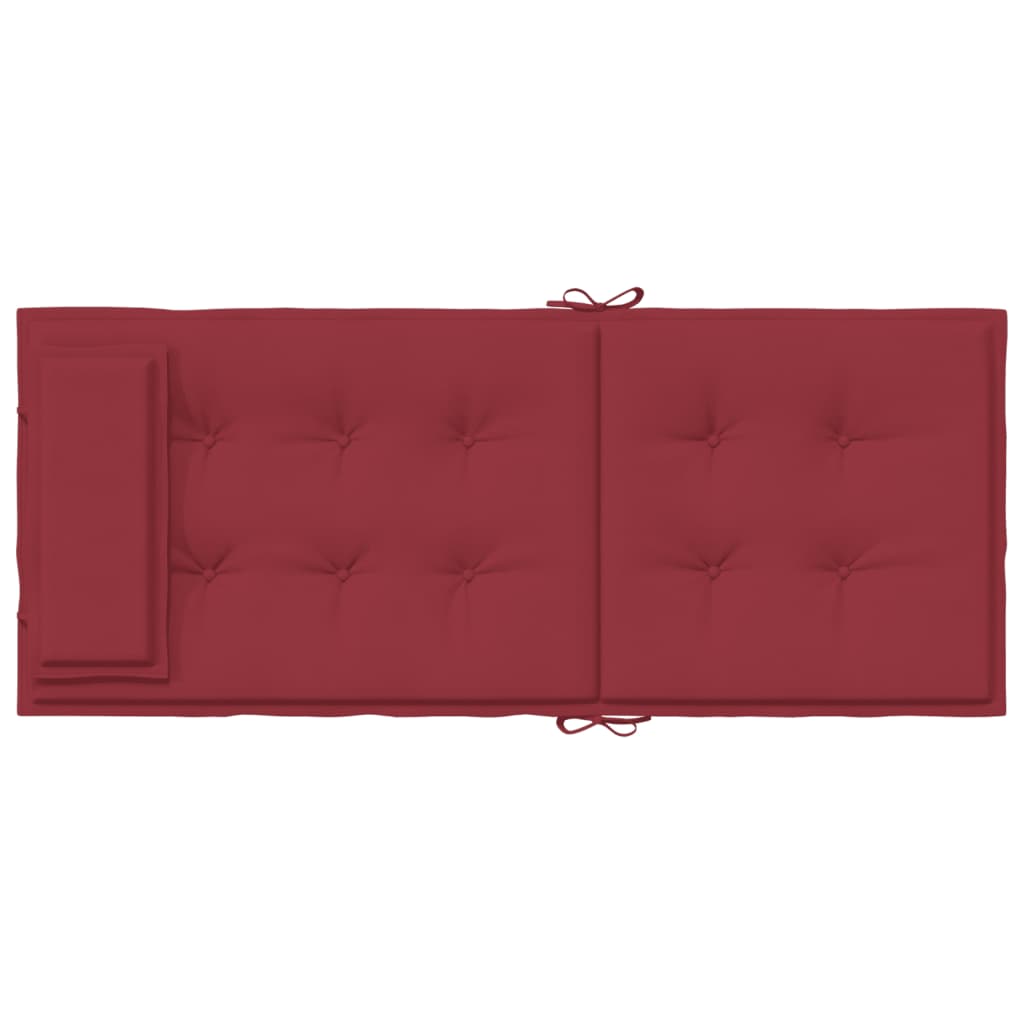 vidaXL Highback Chair Cushions 2 pcs Wine Red Oxford Fabric