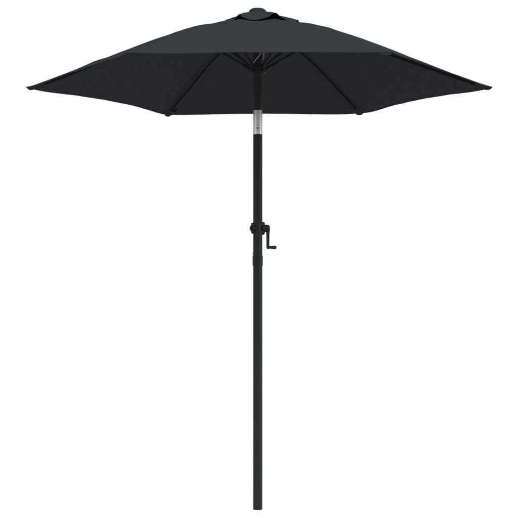 vidaXL Parasol Black 78.7"x88.2" Aluminum