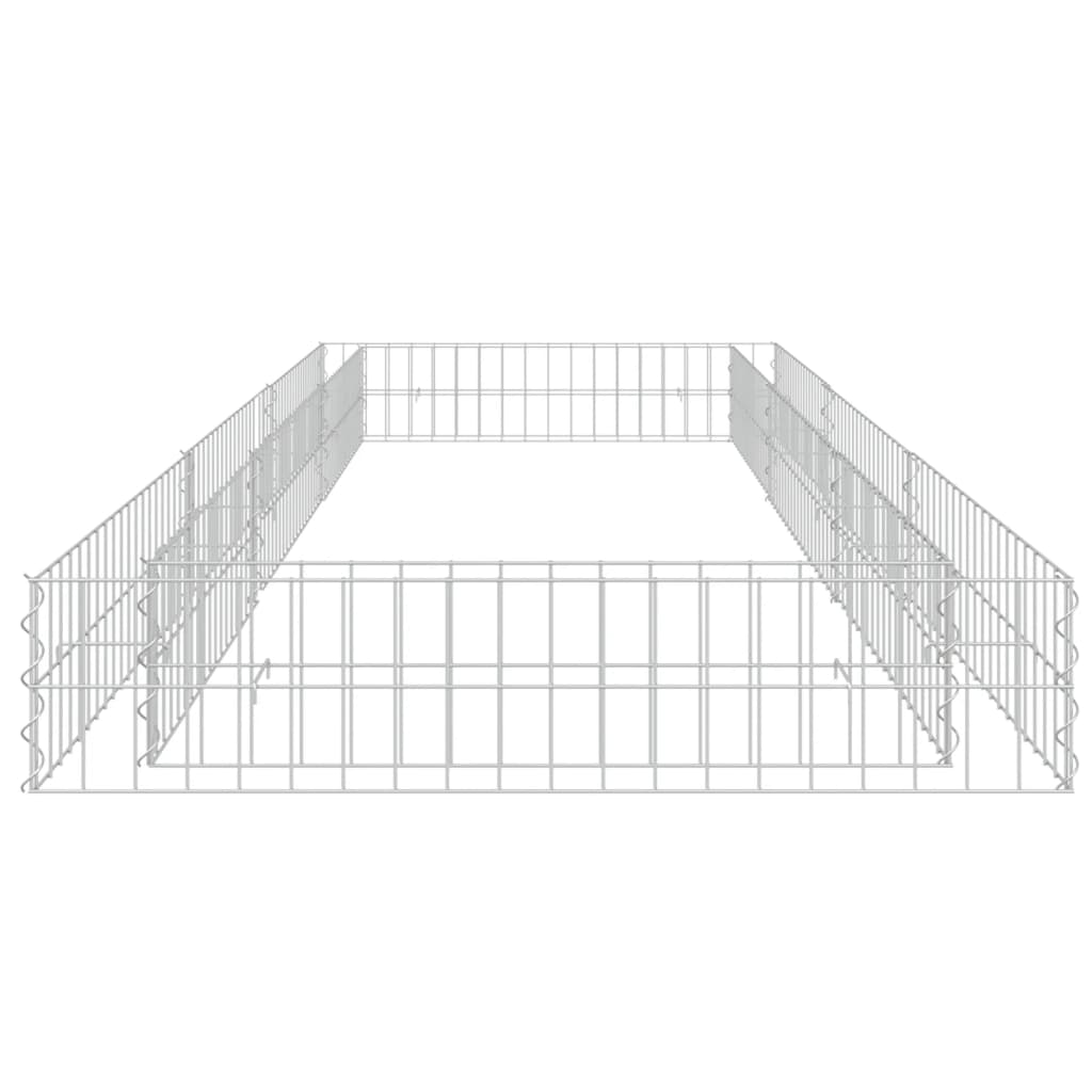 vidaXL Gabion Raised Bed Galvanized Steel 118.1"x39.4"x7.9"