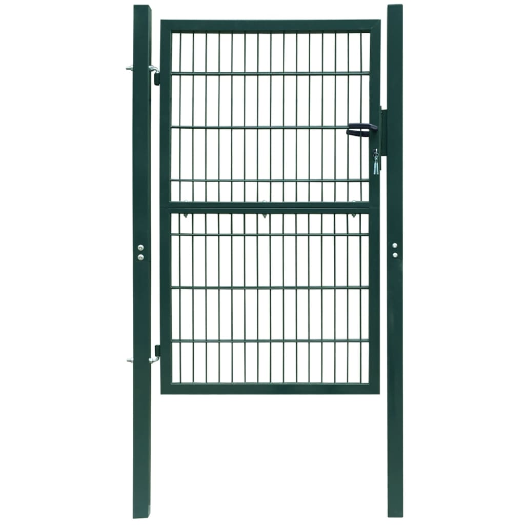 vidaXL 2D Fence Gate (Single) Green 41.7" x 82.7"