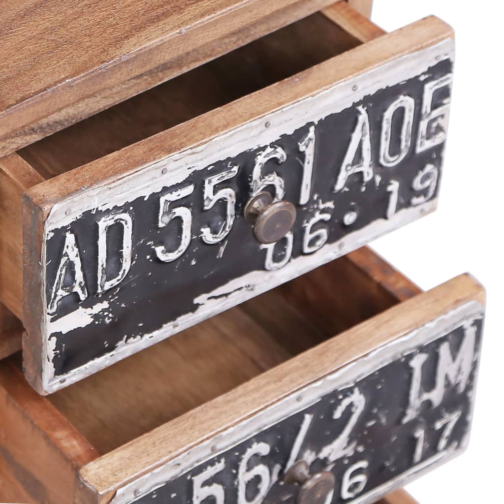 vidaXL Bedside Cabinet 11.8"x11.8"x20.1" Solid Reclaimed Wood