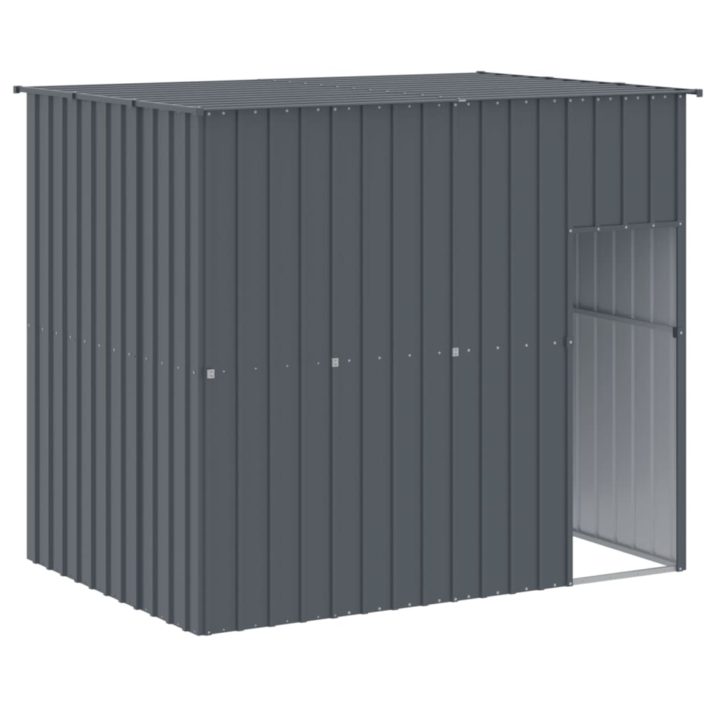 vidaXL Dog House with Roof Anthracite 84.3"x60.2"x71.3" Galvanized Steel