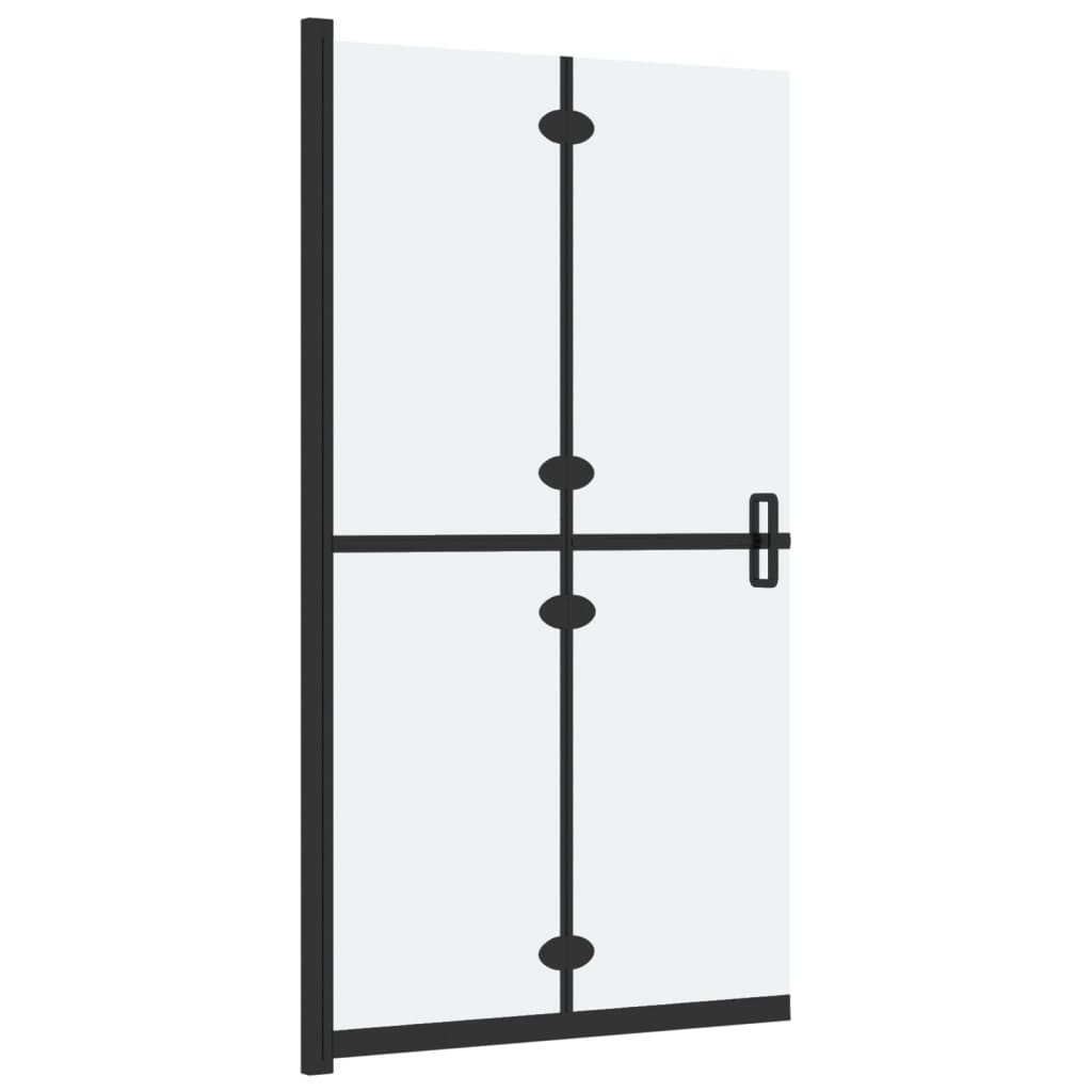 vidaXL Foldable Walk-in Shower Wall Frosted ESG Glass 27.6"x74.8"