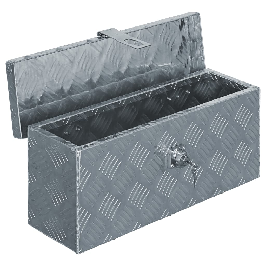 vidaXL Aluminum Box 19.1"x5.5"x7.9" Silver