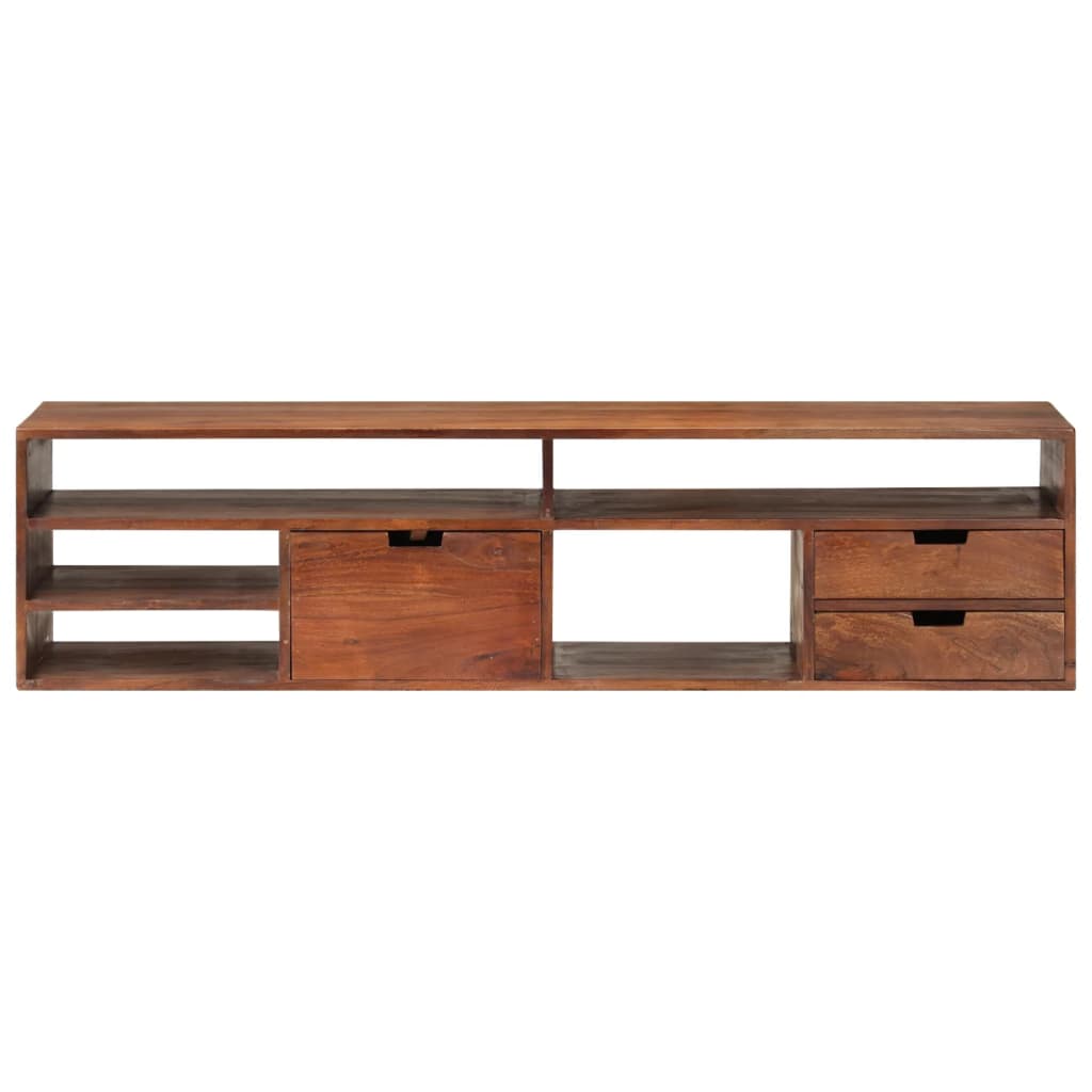 vidaXL TV Stand 55.1"x11.8"x13.8" Solid Wood Acacia