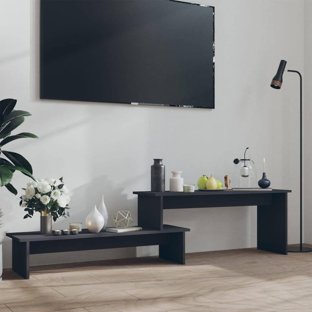 vidaXL TV Cabinet Gray 70.9"x11.8"x16.9" Engineered Wood