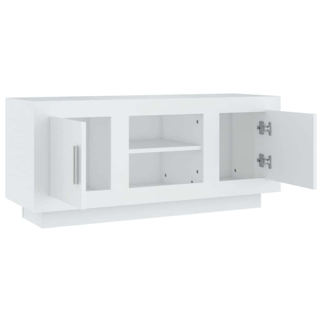 vidaXL TV Cabinet White 40.2"x13.8"x17.7" Engineered Wood