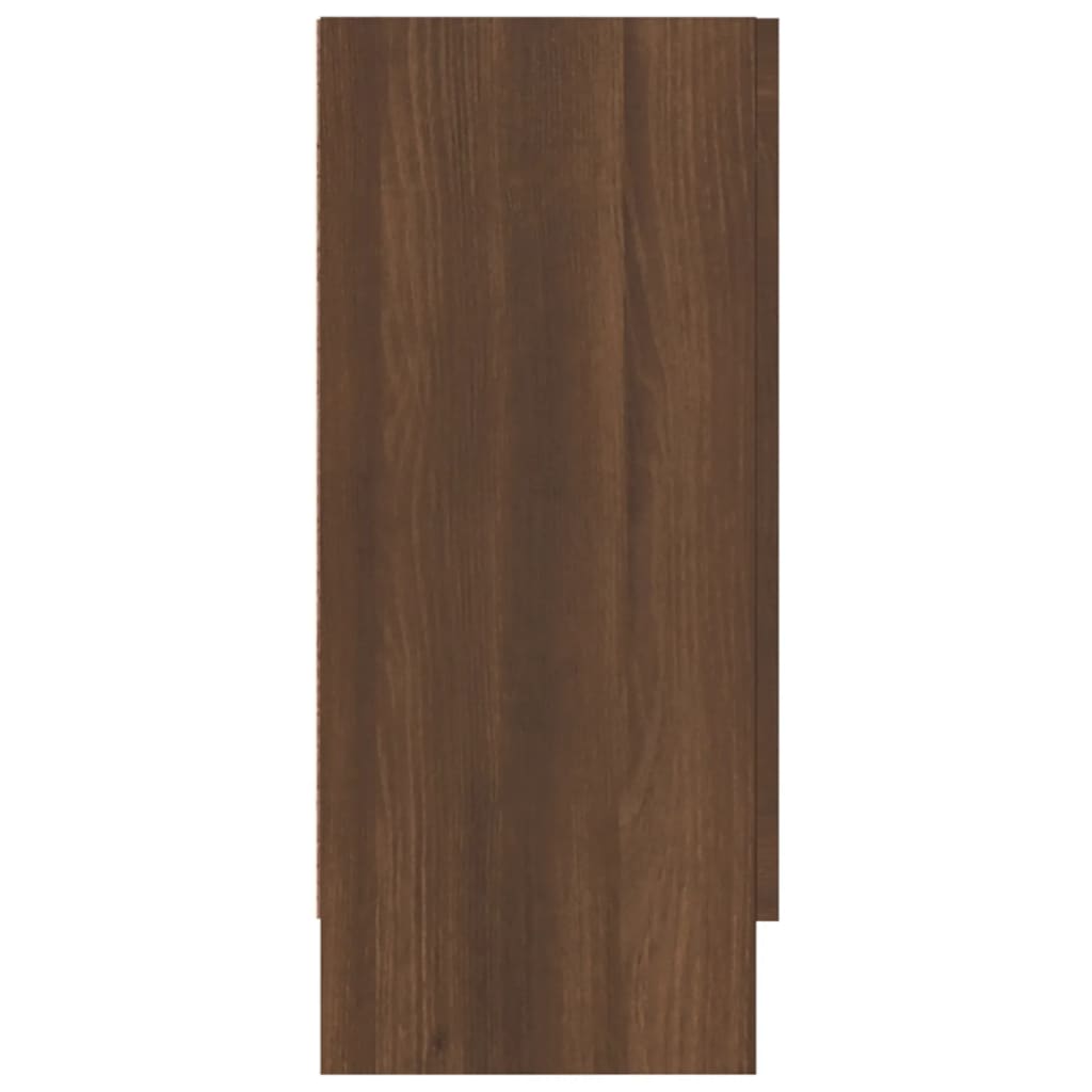 vidaXL Vitrine Cabinet Brown Oak 47.2"x12"x27.6" Engineered Wood